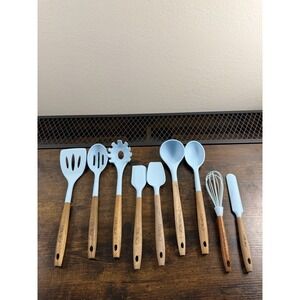 Pioneer Woman ~ Wooden Spoon Spatula Utensil 5 pc Set  EUC